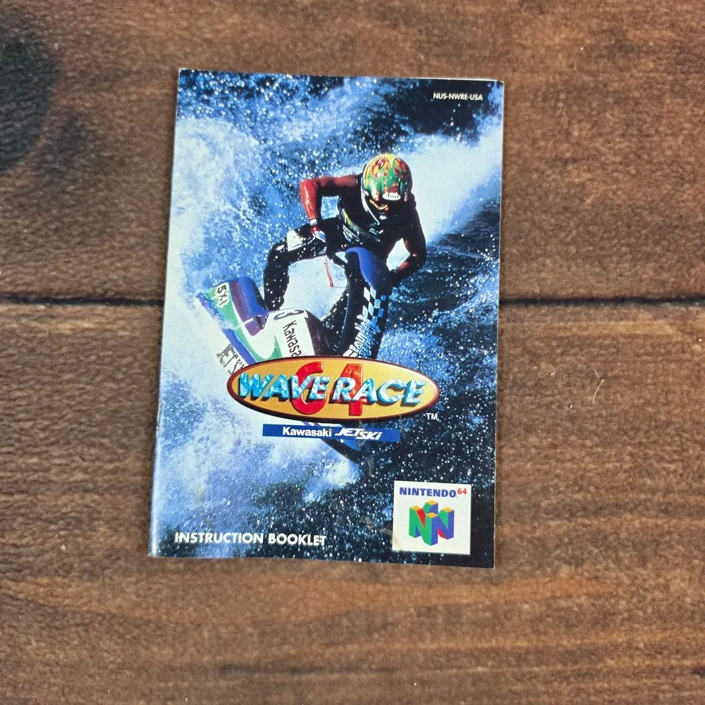 Nintendo Wave Race 64 Instruction Manual N64 OS Good Kawasaki Jet Ski Booklet